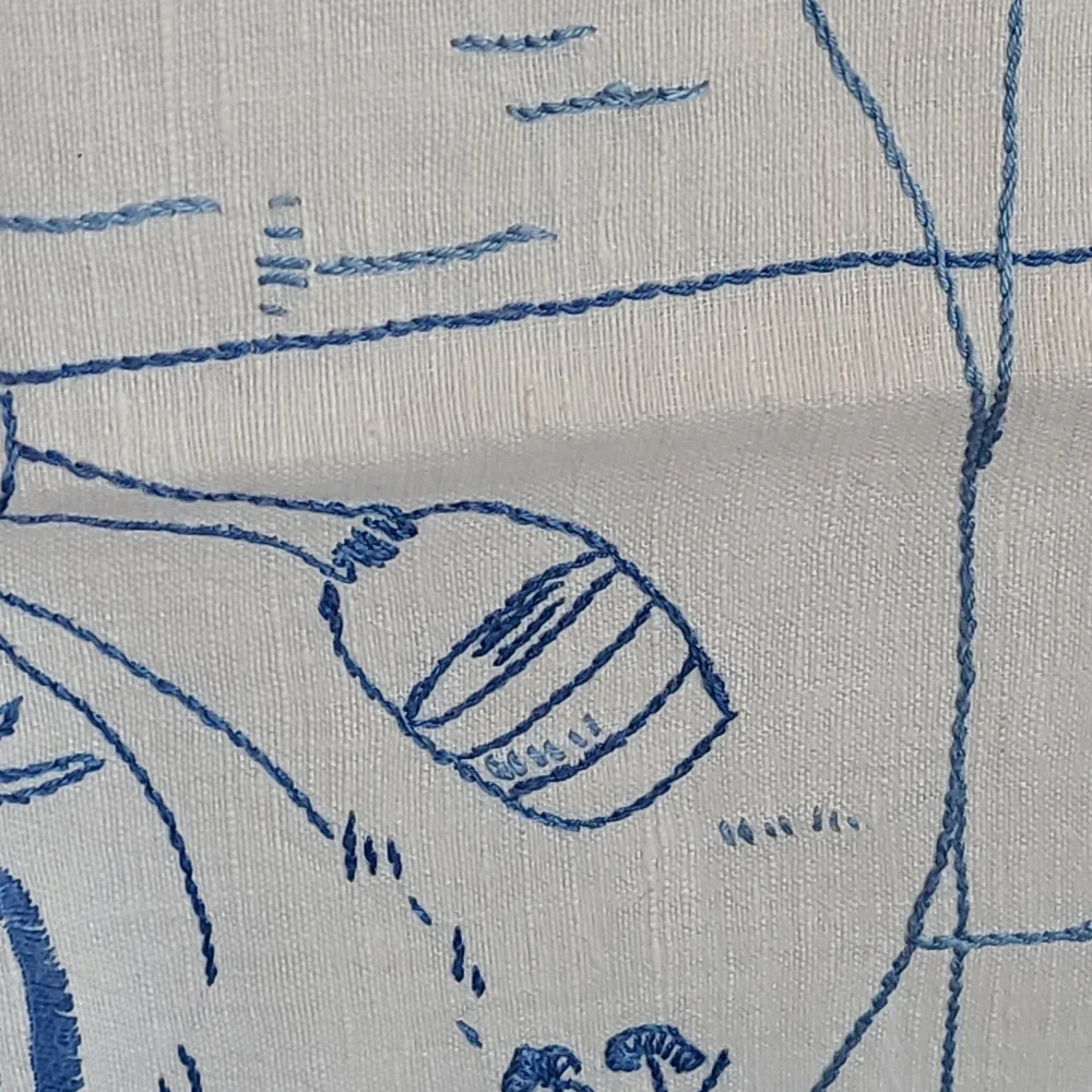 Handmade linen parade cloth